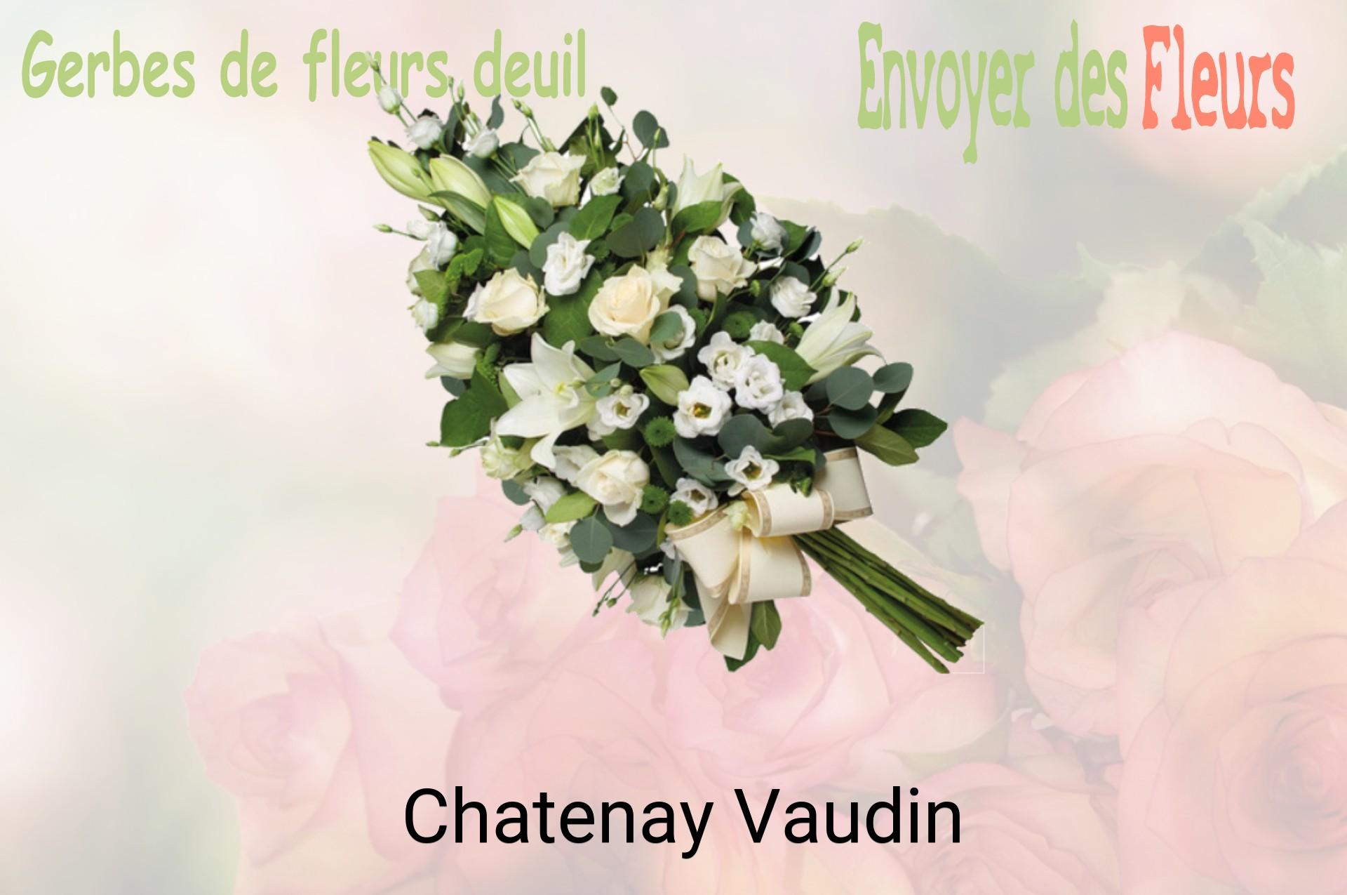 Gerbe de fleurs de deuil livrée à Chatenay-Vaudin
